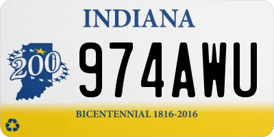 IN license plate 974AWU