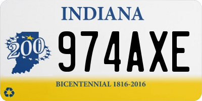 IN license plate 974AXE