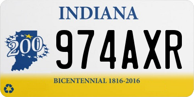 IN license plate 974AXR