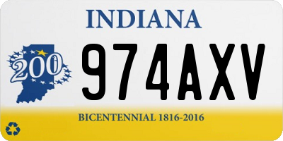 IN license plate 974AXV