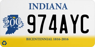 IN license plate 974AYC