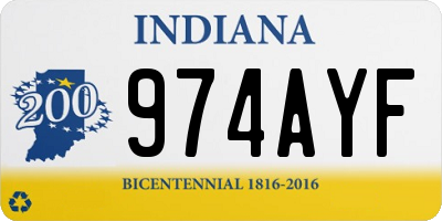 IN license plate 974AYF