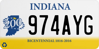 IN license plate 974AYG