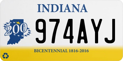 IN license plate 974AYJ