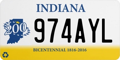 IN license plate 974AYL