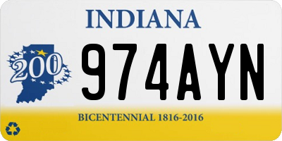 IN license plate 974AYN