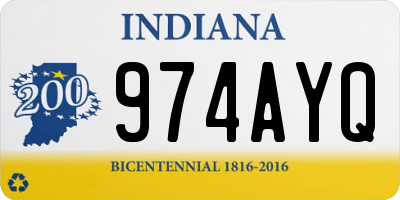 IN license plate 974AYQ