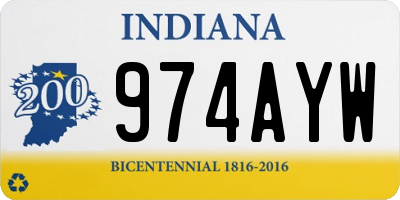 IN license plate 974AYW
