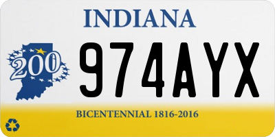 IN license plate 974AYX