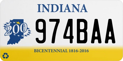 IN license plate 974BAA