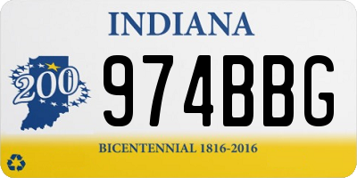 IN license plate 974BBG
