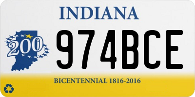 IN license plate 974BCE