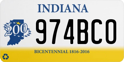IN license plate 974BCO