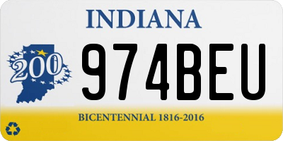 IN license plate 974BEU