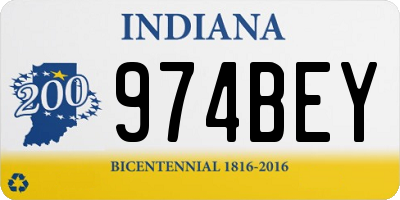 IN license plate 974BEY