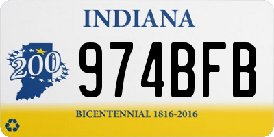 IN license plate 974BFB