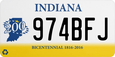 IN license plate 974BFJ