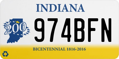IN license plate 974BFN