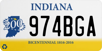 IN license plate 974BGA