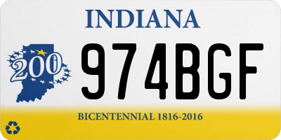 IN license plate 974BGF