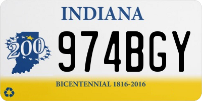 IN license plate 974BGY