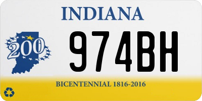 IN license plate 974BH