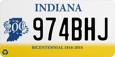 IN license plate 974BHJ