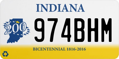 IN license plate 974BHM