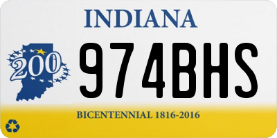 IN license plate 974BHS