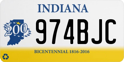 IN license plate 974BJC