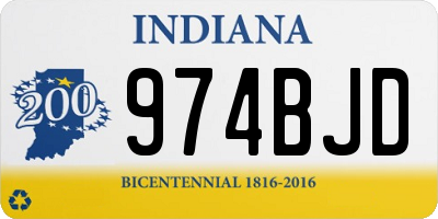 IN license plate 974BJD