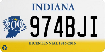 IN license plate 974BJI