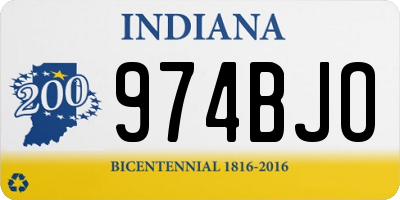 IN license plate 974BJO