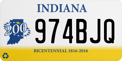 IN license plate 974BJQ