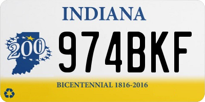 IN license plate 974BKF