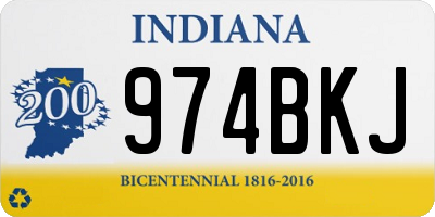 IN license plate 974BKJ