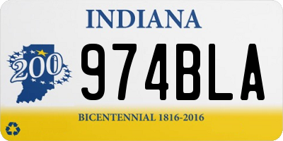 IN license plate 974BLA