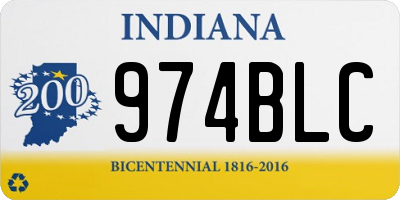 IN license plate 974BLC
