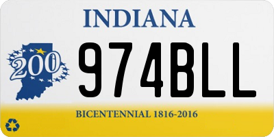 IN license plate 974BLL