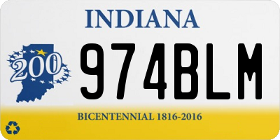 IN license plate 974BLM