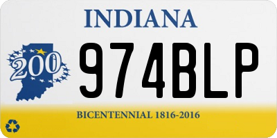 IN license plate 974BLP