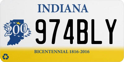 IN license plate 974BLY