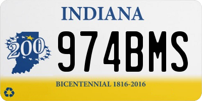 IN license plate 974BMS