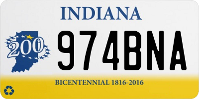 IN license plate 974BNA