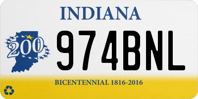 IN license plate 974BNL