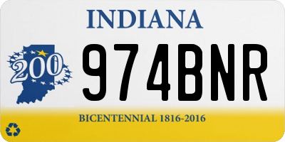 IN license plate 974BNR