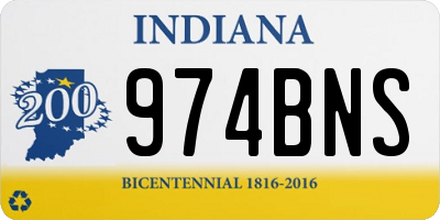 IN license plate 974BNS