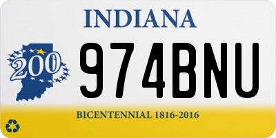IN license plate 974BNU