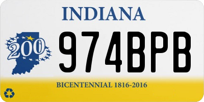 IN license plate 974BPB