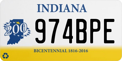 IN license plate 974BPE